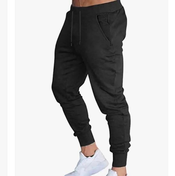 Six Lincoln New York Slim Fit Black Jogger Sweatpant - Picture 1 of 11
